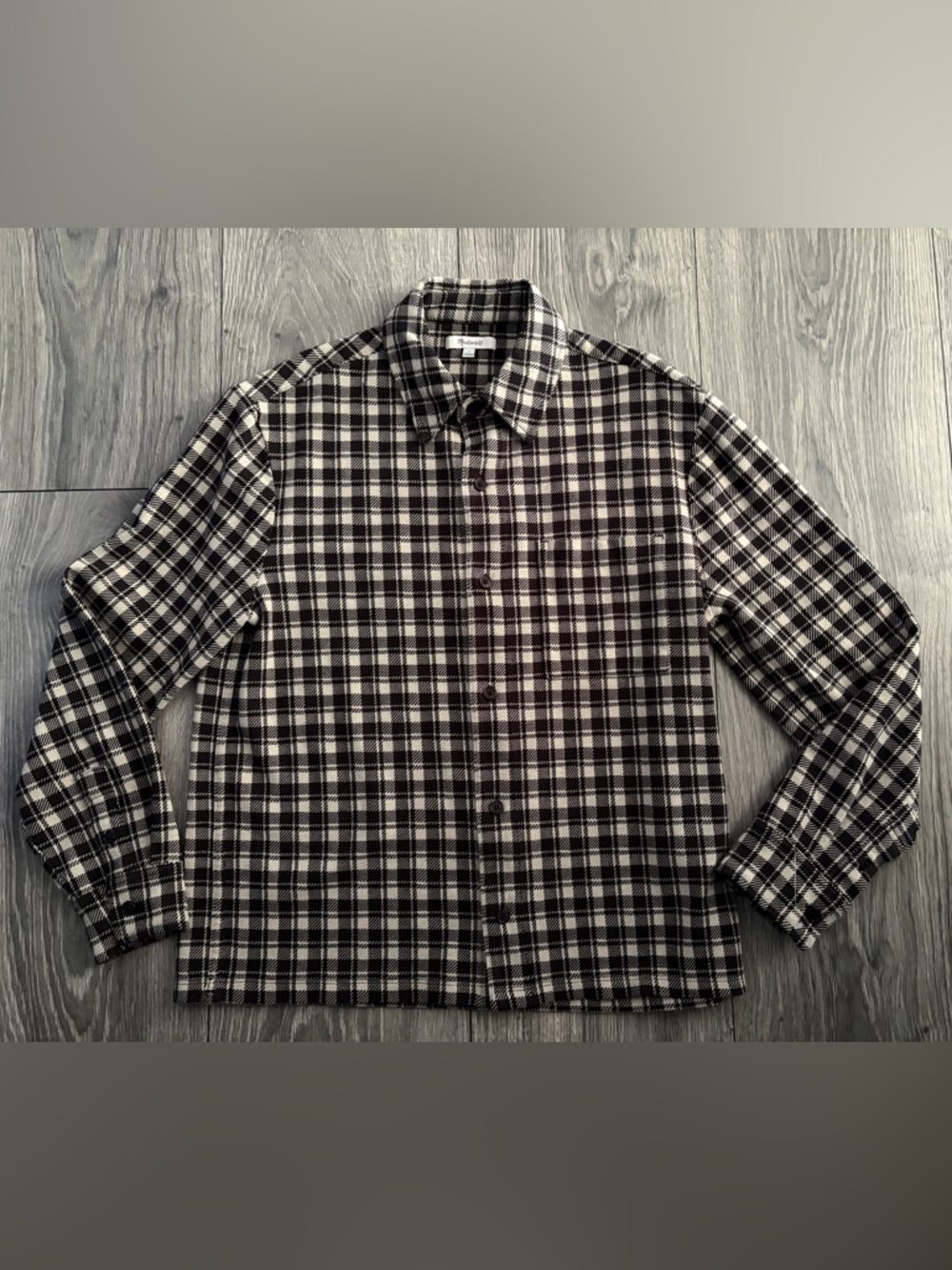 Madewell The Devoe Knit Shirt ~long Sleeve Button-Up Size S - Picture 7 of 13